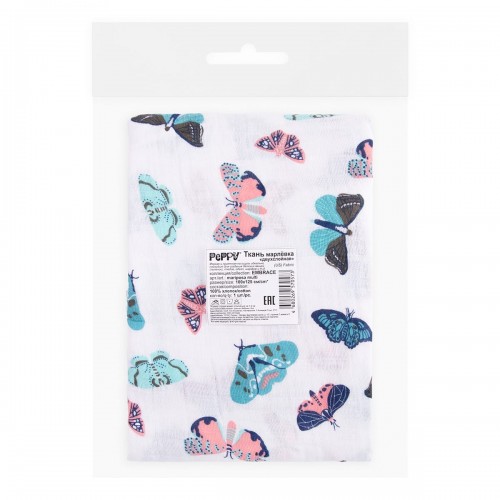Ткань "PEPPY"   Ткань муслиновая   ФАСОВКА   EMBRACE   100\% хлопок   100 х  125 см  Shannon Fabrics mariposa multi