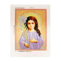 Канва/ткань с рисунком "Нова Слобода"   БИС 1215   "Богородица Трилетствующая"   26 см х 35 см .