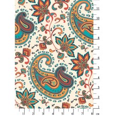 Ткань для пэчворка PEPPY   СКАЗОЧНЫЙ ВОСТОК   ФАСОВКА   50 x 55 см  146 г/кв.м ± 5   100\% хлопок СВ-10 белый