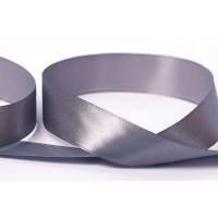 Лента атласная 25 мм ( 1 ")  "Gamma"   AL-25P   ФАСОВКА   5 x  5.4 м №054 т.серый