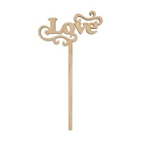 Заготовка для декорирования "Mr. Carving"   ВД-313   Топпер   фанера   15  х 7 х  0.4 см "Love"