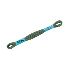 Нитки для вышивания "Gamma"    мулине  ( 0820-3070 )  100\% хлопок   24 x  8 м №0956 сер-зеленый