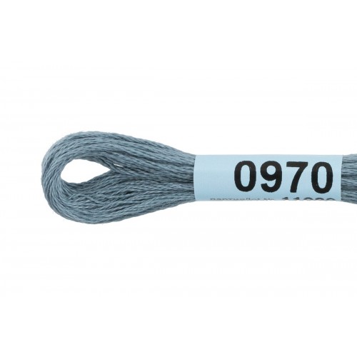 Нитки для вышивания "Gamma"    мулине  ( 0820-3070 )  100\% хлопок   24 x  8 м №0970 серый