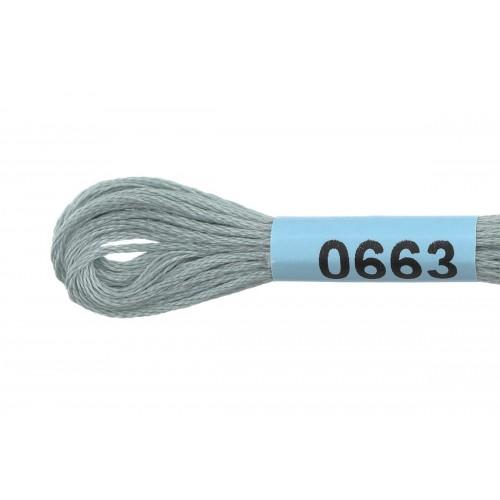 Нитки для вышивания "Gamma"    мулине  ( 0207-0819 )  100\% хлопок   24 x  8 м №0663 серый