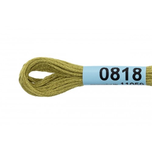 Нитки для вышивания "Gamma"    мулине  ( 0207-0819 )  100\% хлопок   24 x  8 м №0818 оливковый