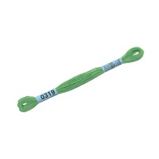 Нитки для вышивания "Gamma"    мулине  ( 0207-0819 )  100\% хлопок   24 x  8 м №0319 яр-зеленый