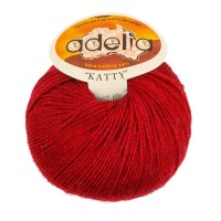 Пряжа ADELIA "KATTY"   100\% шерсть   10 шт. х  50 г  150 м ± 10 м №07 красный