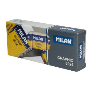 "Milan"   Ластик Graphic 6024 с карт. держателем   5х2.3х0.9 см  24 шт. CPM6024