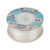 Шнур "Gamma"   1 мм  GC-001MC   цв. метал.   100 м ± 0.5 м №06 белый
