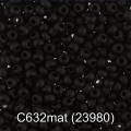 Бисер Чехия GAMMA круглый 3 10/0 2.3 мм 50 г 1-й сорт C632mat чёрный мат. ( 23980 )