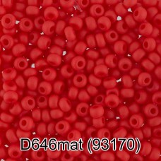 Бисер Чехия "GAMMA" круглый 4   10/0   2.3 мм  10 х  5 г  1-й сорт D646mat красный мат. ( 93170 )