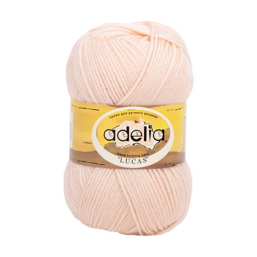 Пряжа ADELIA "LUCAS"   70\% шерсть, 30\% акрил   5 шт. х  100 г  218 м ± 10 м №27 св.бежевый