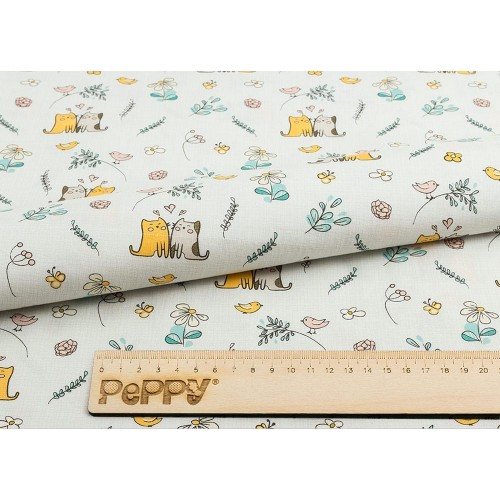 Ткань для пэчворка PEPPY   МАРТОВСКАЯ ПЕСНЯ   ФАСОВКА   50 x 55 см  146 г/кв.м ± 5   100\% хлопок МП-09 серый