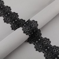 Гипюр "Gamma"   82 мм  GGM-8201   в пакете   10 м ± 0.2   Турция черный