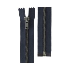 Молния Металл оксид (черный никель) ZIP 5B   однозамковая   70 см Тип 5   10 шт  разъёмная   "Gamma" №318 т.синий