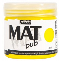 Краска акриловая "PEBEO"   экстра матовая Mat Pub №2   140 мл 256002 желтый основной