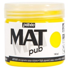 Краска акриловая "PEBEO"   экстра матовая Mat Pub №2   140 мл 256002 желтый основной