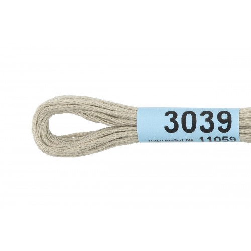 Нитки для вышивания "Gamma"    мулине  ( 0820-3070 )  100\% хлопок   24 x  8 м №3039 бл.фисташковый