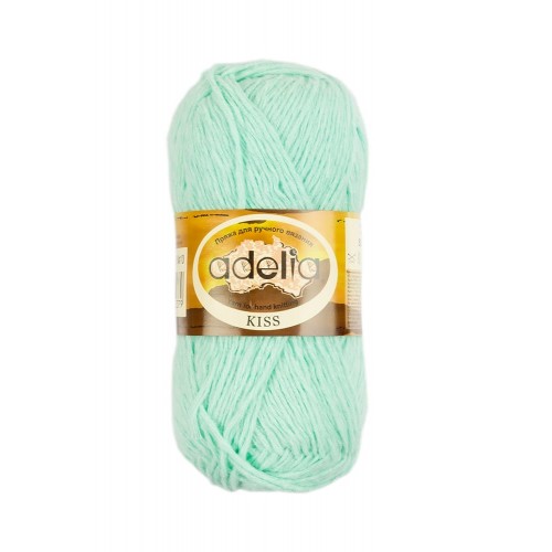 Пряжа ADELIA "KISS"   100\% полиэстер   10 шт. х  50 г  145 м ± 7 м №10 св.мятный