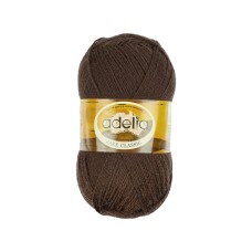 Пряжа ADELIA "JAKE CLASSIC"   75\% шерсть, 25\% нейлон   5 шт. х  100 г  410 м ± 15 м  СК/Распродажа №09 т.коричневый