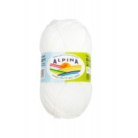 Пряжа ALPINA "BABY SUPER SOFT"   50\% хлопок, 50\% бамбук   10 шт. х  50 г  150 м ± 10 м №01 белый