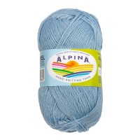 Пряжа ALPINA "ARIEL"   98\% акрил, 2\% пайетки   10 шт. х  50 г  150 м ± 10 м 10 св.голубой