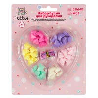 "Hobbius"   Набор бусин для рукоделия   DJM-01   5 шт №03 ассорти
