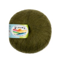 Пряжа ALPINA "MEGHAN"   73\% кид мохер, 27\% нейлон   4 шт. х  50 г  390 м ± 10 м №27 оливковый