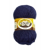 Пряжа ADELIA "KISS"   100\% полиэстер   10 шт. х  50 г  145 м ± 7 м №30 синий