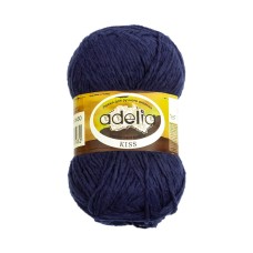 Пряжа ADELIA "KISS"   100\% полиэстер   10 шт. х  50 г  145 м ± 7 м №30 синий
