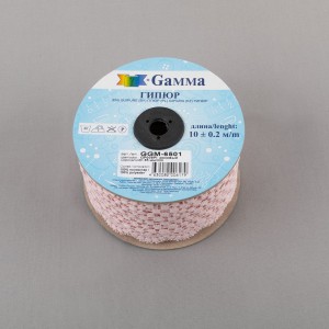Гипюр "Gamma"   65 мм  GGM-6501   в пакете   10 м ± 0.2   Турция GP008PI розовый
