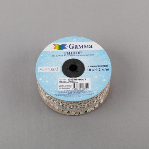 Гипюр "Gamma"   40 мм  GGM-4007   в пакете   10 м ± 0.2   Турция под лен