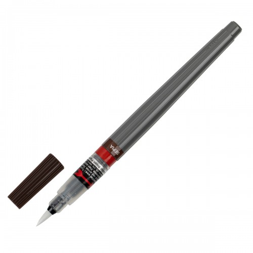 "Pentel"   Кисть с краской Colour Brush Pigment   1-10 мм   кисть XGFP-141X сепия