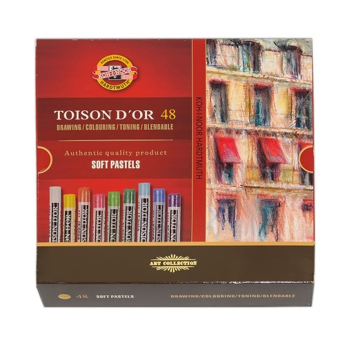 "KOH-I-NOOR Hardtmuth"   пастель художественная Toison d'or мягкая   48 цв. 8516048005KSRU круглая в картонной коробке