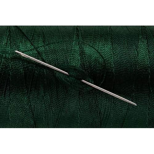 Швейные нитки (полиэстер) 300D/3   "Gamma"  / "Micron"   обувные   912 м  1000 я №225 т.зеленый
