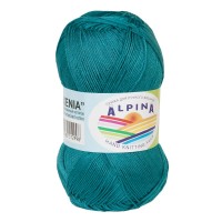 Пряжа ALPINA "XENIA"   100\% мерсеризованный хлопок   10 шт. х  50 г  240 м ± 10 м №120 т.бирюзовый