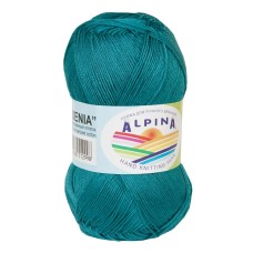 Пряжа ALPINA "XENIA"   100\% мерсеризованный хлопок   10 шт. х  50 г  240 м ± 10 м №120 т.бирюзовый