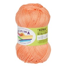Пряжа ALPINA "XENIA" 2   100\% мерсеризованный хлопок   10 шт. х  50 г  240 м ± 10 м №161 персик