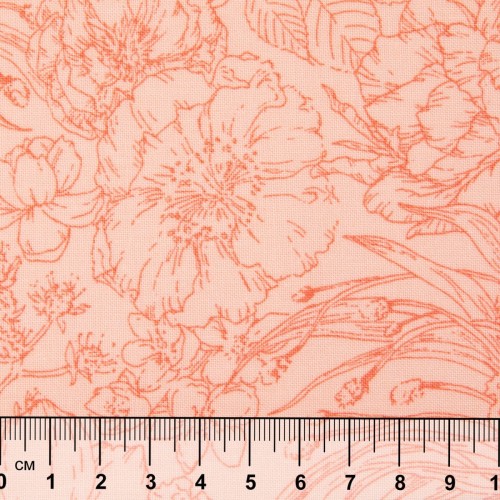 Ткань для пэчворка PEPPY  NATURIES NOTEBOOK   ФАСОВКА   50 x 55 см  122 г/кв.м ± 5   100\% хлопок ABY-19850-144 PEACH