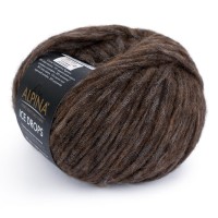 Пряжа ALPINA "ICE DROPS"   58\% альпака, 14\% шерсть, 28\% полиамид   10 шт. х  50 г  150 м ± 5 м №04 коричневый