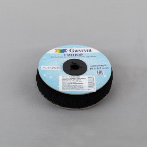 Гипюр "Gamma"   24 мм  GGM-2402   в рулоне   10 м ± 0.2 GP002BL черный