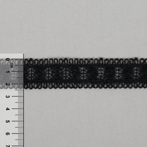 Гипюр "Gamma"   24 мм  GGM-2402   в рулоне   10 м ± 0.2 GP002BL черный