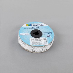 Гипюр "Gamma"   25 мм  GGM-2502   в рулоне   10 м ± 0.2 GP001WH белый