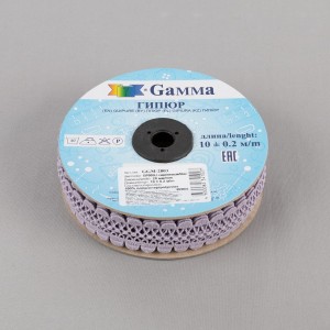 Гипюр "Gamma"   28 мм  GGM-2803   в рулоне   10 м ± 0.2 GP005LI  сиреневый