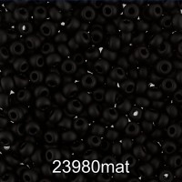 Бисер Чехия "GAMMA" круглый 2   08/0   2.9 мм  10 х  5 г  1-й сорт H660mat черный мат. ( 23980/1 )