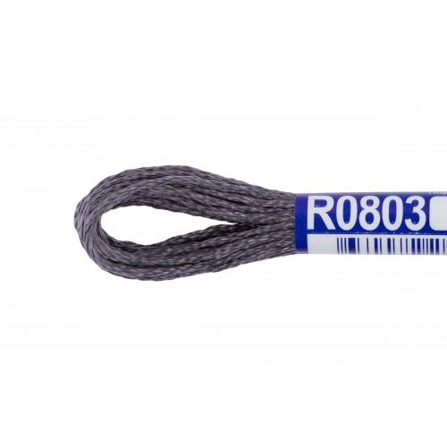 Нитки для вышивания "Gamma"   мулине   100\% вискоза   12 x  8 м R0803 серый