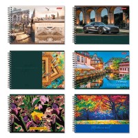 "Светоч"   Альбом для рисования   100 г/м2  A4   29 х  20.5 см  6 шт.  на гребне   48 л. 48АЛГР4_000283 Микс классика