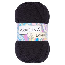 Пряжа ARACHNA "JASMIN"   80\% хлопок, 20\% полиэстер   5 шт. х  100 г ± 10 г  250 м ± 7 м №115 черный