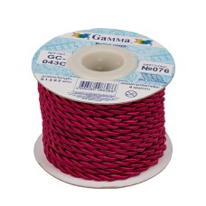 Шнур "Gamma"   4 мм  GC-043C   витой   9.1 м ± 0.5 м №076 св.вишневый