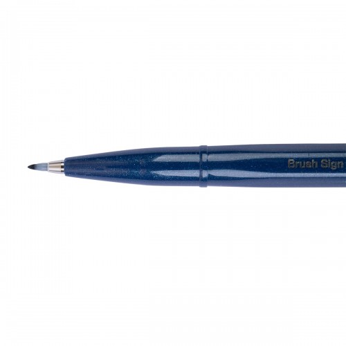 "Pentel"   Фломастер-кисть Brush Sign Pen   2,0 мм   кисть SES15C-CAX темно-синий